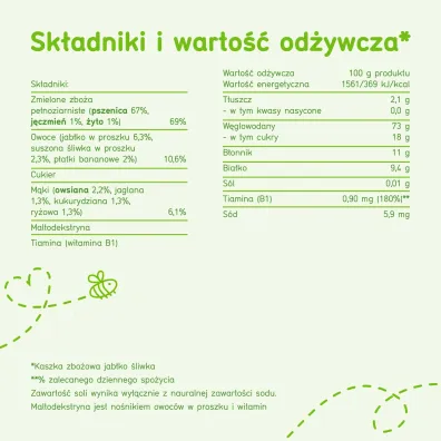 BoboVita Kaszka zbo�owa jab�ko �liwka po 8. miesi�cu 180 g