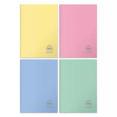 Herlitz Zeszyt A4 Eco PP Pastel Colors kratka 60 kartek 5 szt.