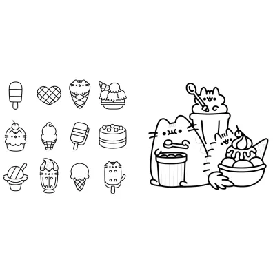 S�odka minikolorowanka Pusheen