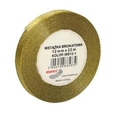 Brewis Wst��ka brokatowa WB12-1 z�ota 20m x 12mm