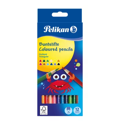 Pelikan Kredki trjktne 12 szt.