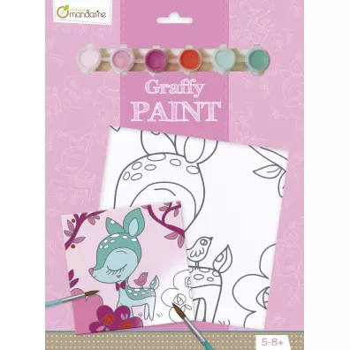 Podobrazie z nadrukiem + farbki + p�dzel Sarenka Avenue Mandarine