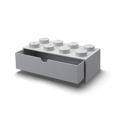Szufladka na biurko klocek LEGO Brick 8 Szara