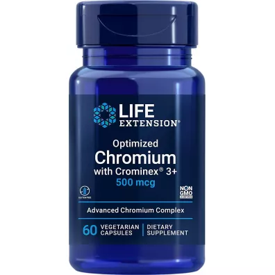 Life Extension Optimized Chromium with Crominex 3+ Suplement diety 60 kaps.