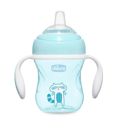Chicco Pierwszy kubek treningowy z mi�kkim ustnikiem 4 m+ Boy 200 ml