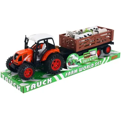 Traktor z przyczep� i zwierz�tami Trifox