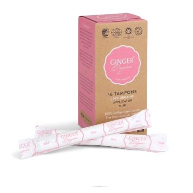 Ginger Organic Tampons tampony organiczne z aplikatorem Mini 16 szt.