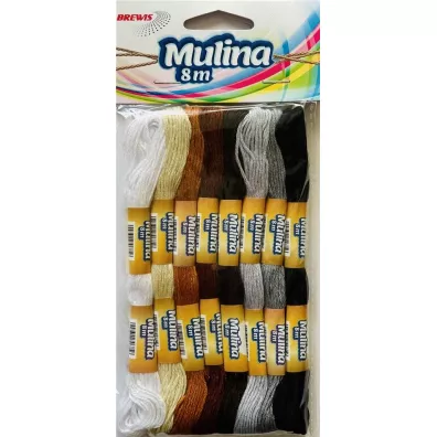 Brewis Mulina bia�y/be�e/br�zy/czarne 8m