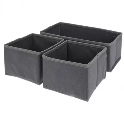 H&S Decoration Organizer tekstylny do szuflady 3-elementowy
