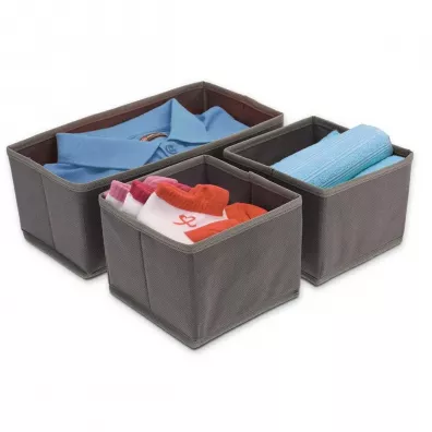 H&S Decoration Organizer tekstylny do szuflady 3-elementowy