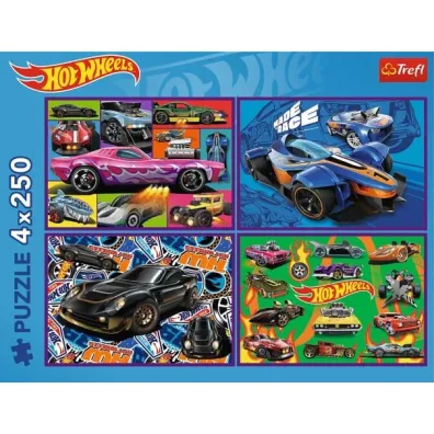 Puzzle 4x250 el. Wy�cigowe auta Trefl
