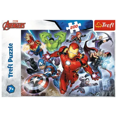 Puzzle 200 el. Waleczni Avengersi Trefl