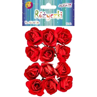 Aliga R�yczki na drucikach czerwone 7cm 12 szt