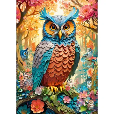 Puzzle 1000 el. Quilled Owl CherryPazzi