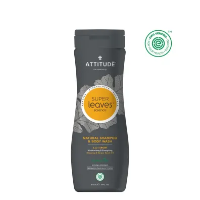 Attitude Men, Szampon i p�yn do mycia cia�a 2w1, Sports Men 473 ml