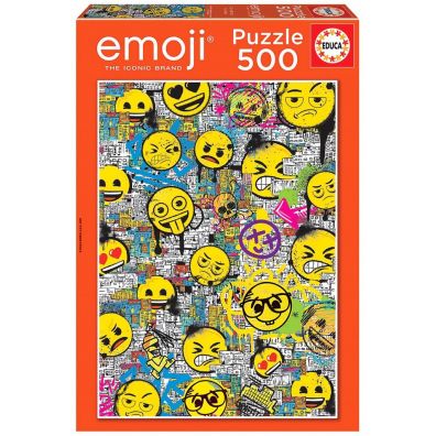 Puzzle 500 el. Graffiti Emoji Educa