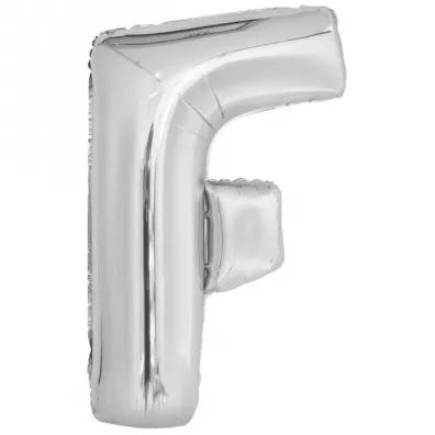 Amscan Balon foliowy litera F srebrna 54,5x86cm