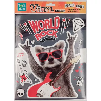 Stnux Naklejki winylowe zwierzaki - Szop rock