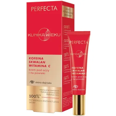 Perfecta Klinika Wieku krem pod oczy i na powieki Kofeina, Skwalan i Witamina C 15 ml