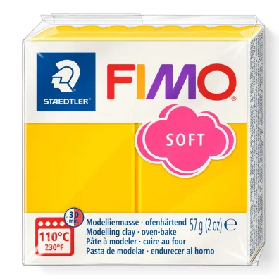 Staedtler Masa plastyczna termoutwardzalna Soft, ��ta s�oneczna, 57g, kostka