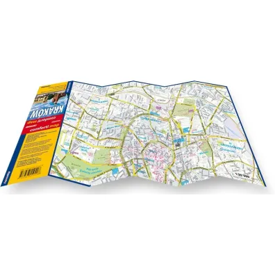 Krak�w plan centrum 1:20 000 laminat mini 2023