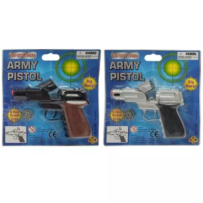 Pistolet metalowy na kapiszony MIX Pisarek