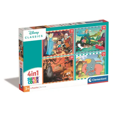 Puzzle 4w1 - SuperColor. Disney Classic (12+16+20+24 el.) Clementoni