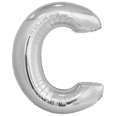 Amscan Balon foliowy litera C srebrna 69,5x86cm
