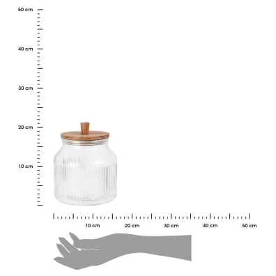 Excellent Houseware Soik do przechowywania szklany 2.2 l