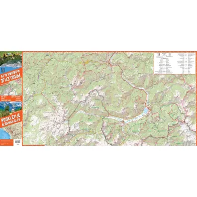 Prokletije Durmitor Albanian & Montenegro Alps trekking map 1:65 000 laminat 2024
