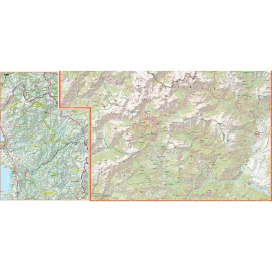 Prokletije Durmitor Albanian & Montenegro Alps trekking map 1:65 000 laminat 2024
