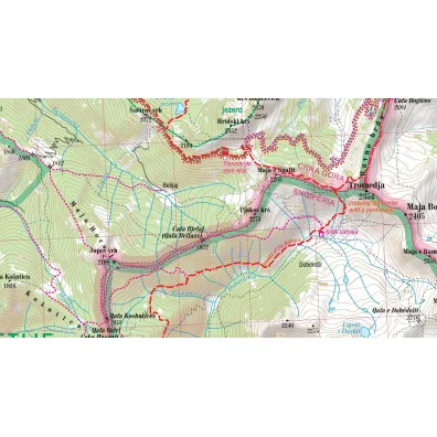 Prokletije Durmitor Albanian & Montenegro Alps trekking map 1:65 000 laminat 2024