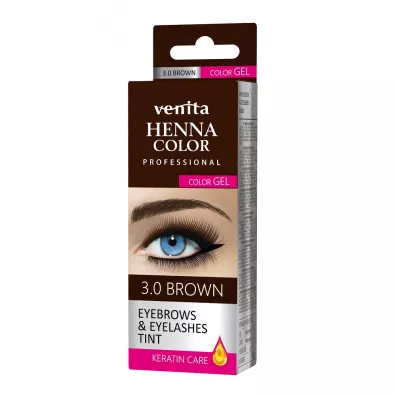 Venita Professional Henna Color Gel �elowa farba do brwi i rz�s 3.0 Brown 30 g