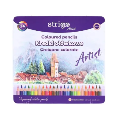 Strigo Kredki owkowe okrge Artist 24 kolory