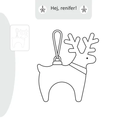 Renifer. Malowanie-doklejanie
