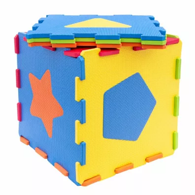Puzzle piankowe mata  Kszta�ty 32x32 10el.  SMILY PLAY SP84002