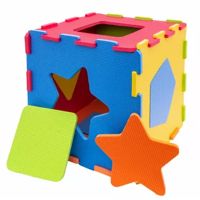 Puzzle piankowe mata  Kszta�ty 32x32 10el.  SMILY PLAY SP84002