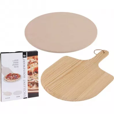 Excellent Houseware Kamie do pieczenia pizzy z opatk