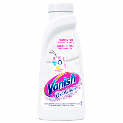Vanish Oxi Action odplamiacz do biaych tkanin w pynie 500 ml