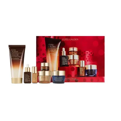Est�e Lauder Zestaw Skincare Superstars �el oczyszczaj�cy + krem pod oczy + serum �agodz�ce + serum regeneruj�ce + krem odm�adzadzaj�cy + krem odm�adzaj�cy na noc 100 ml + 2 x 5 ml + 3 x 15 ml