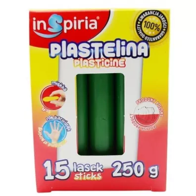 InSpiria Plastelina ciemna zielona 15 lasek, 250g