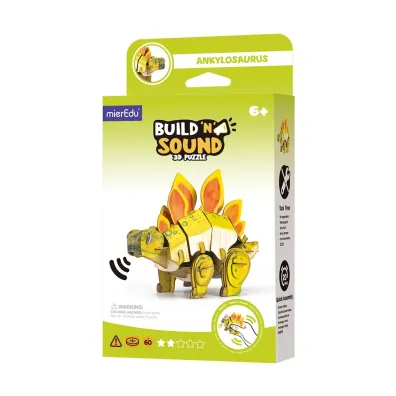 Puzzle 3D Buduj i s�uchaj Stegozaur mierEdu