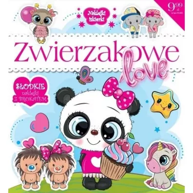 Naklejki iskierki z brokatem. Zwierzakowe Love