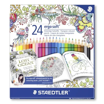 Staedtler Kredki Ergosoft, kolekcja Johanna Basford, 24 kolory