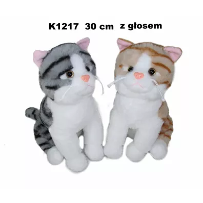 PLUSZAK KOT Z GLOSEM 30CM SIEDZACY KOL SA FOL Sun-Day