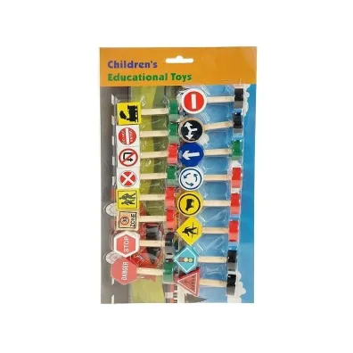 Puzzle Znaki drogowe drewniane Adar