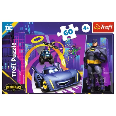 Puzzle 60 el. Batman i jego pojazdy Trefl