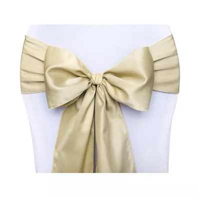 PartyDeco Szarfy na krzes�o z�ote 0,15 x 2,75m 10 szt
