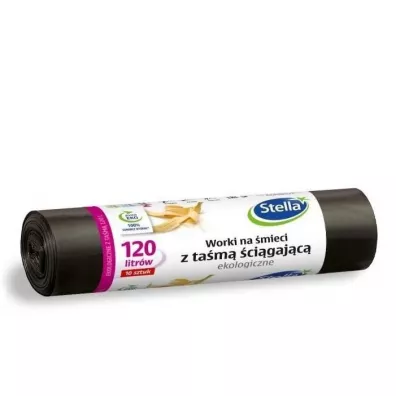 Stella Worki na mieci ekologiczne 120 L z tam cigajc 10 szt.