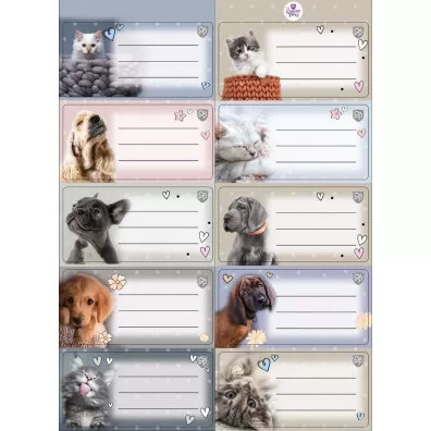 Beniamin Naklejki na zeszyty pasek The Sweet Pets